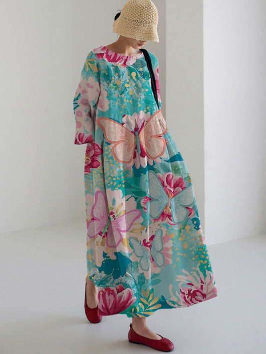 Floris - Japanese Art Print Dress