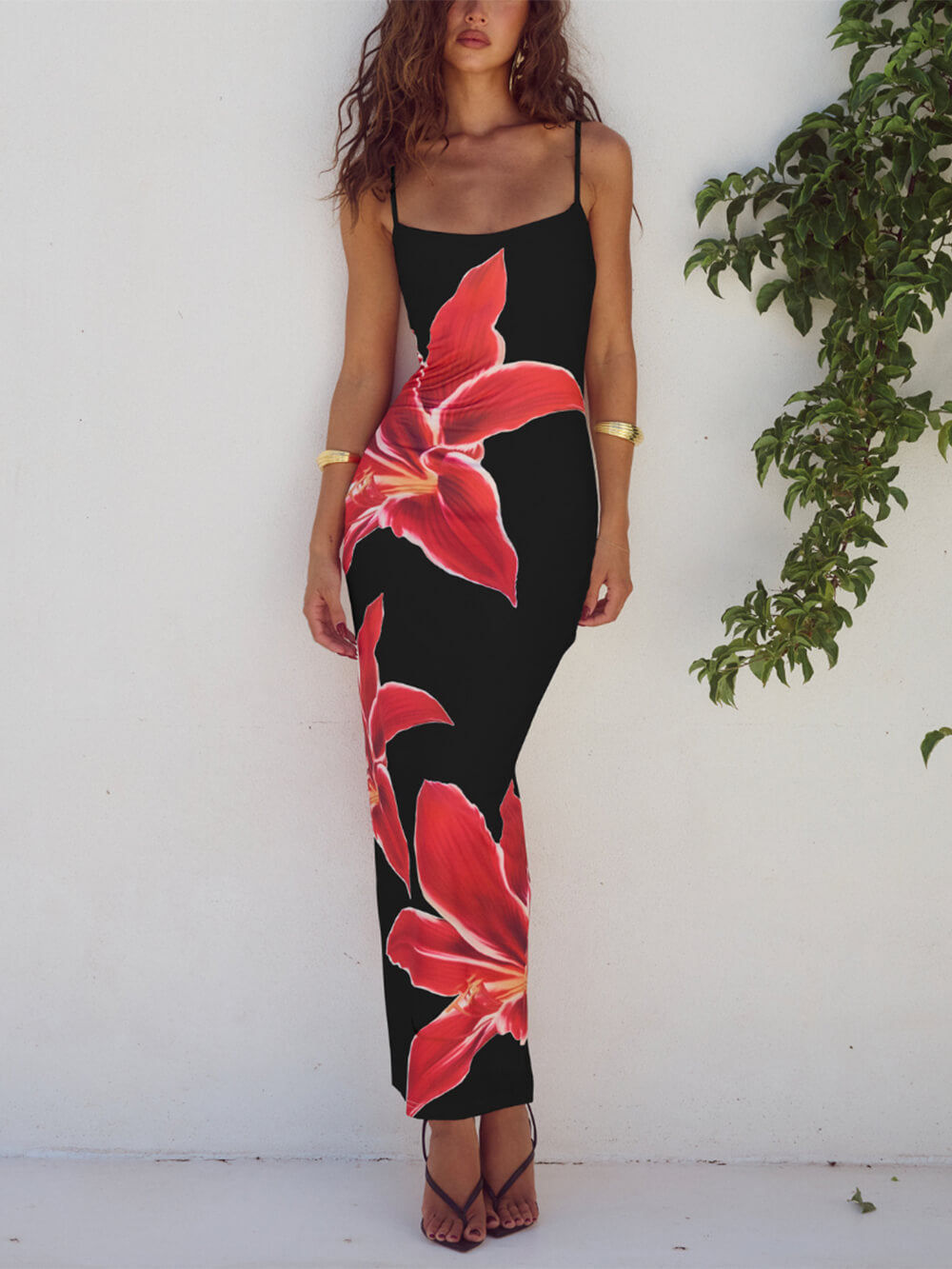 Emily - Unforgettable Abstract Floral Print Maxi Dress