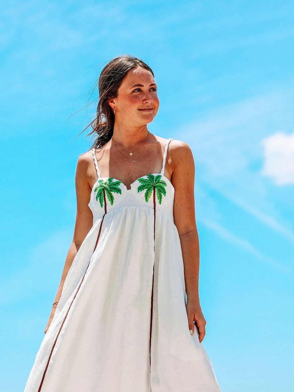 Tia - Palm Oasis Slip Dress