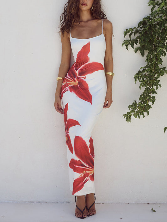 Emily - Unforgettable Abstract Floral Print Maxi Dress