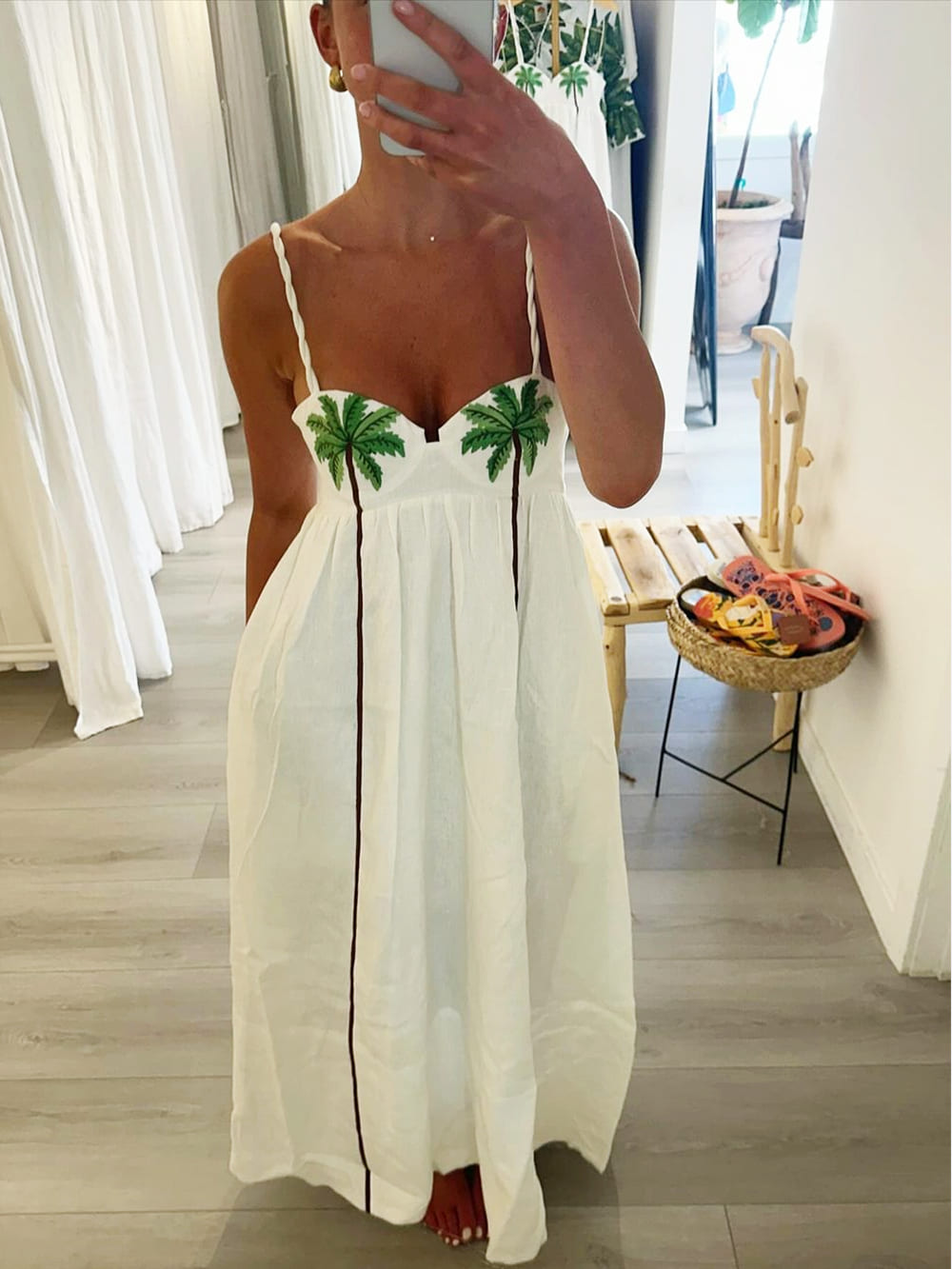 Tia - Palm Oasis Slip Dress