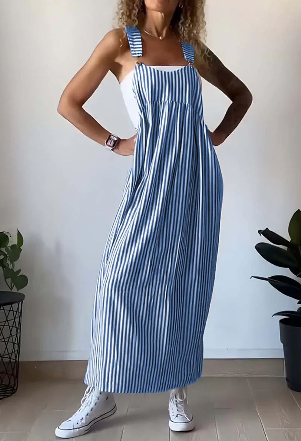 AVA STRIPPED MAXI DRESS