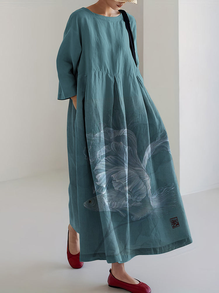 Winie - Japanese Art Print Dress