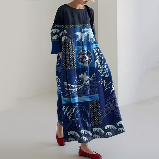 Cici - Japanese Art Print Dress