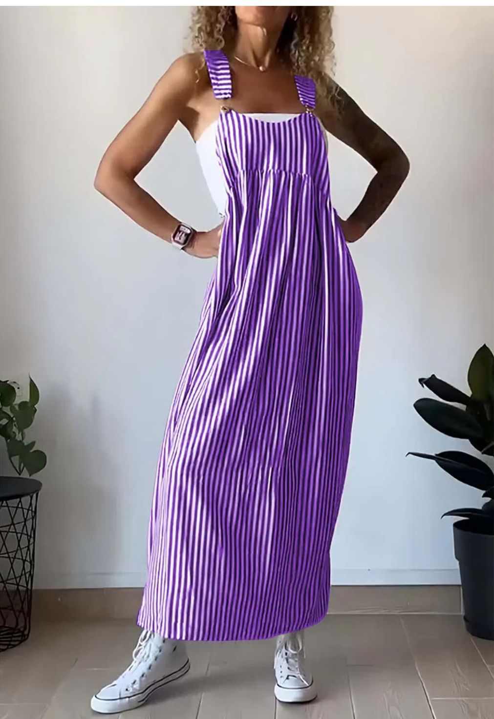 AVA STRIPPED MAXI DRESS