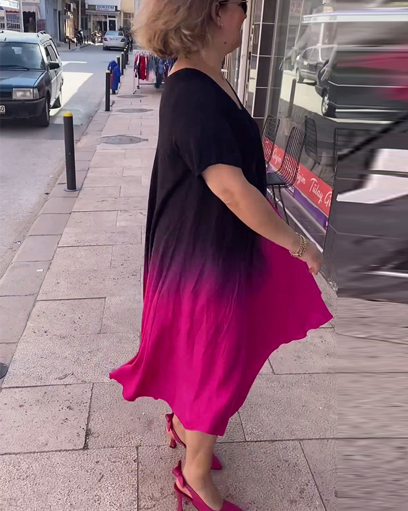 LIZZY - LOOSE OMBRE DRESS