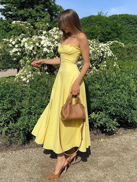 Olive - Sunshine Slit Dress