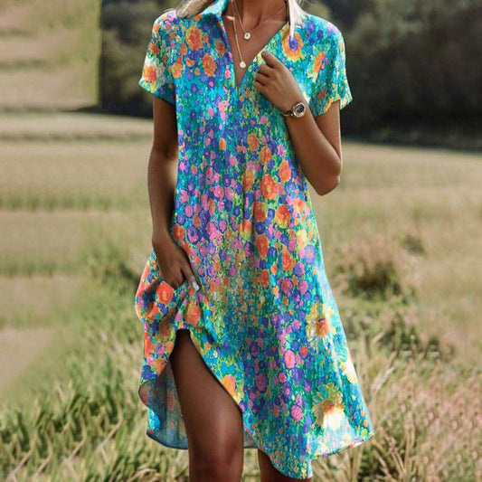 RIVA™ | MULTICOLOUR FLORAL PRINT DRESS