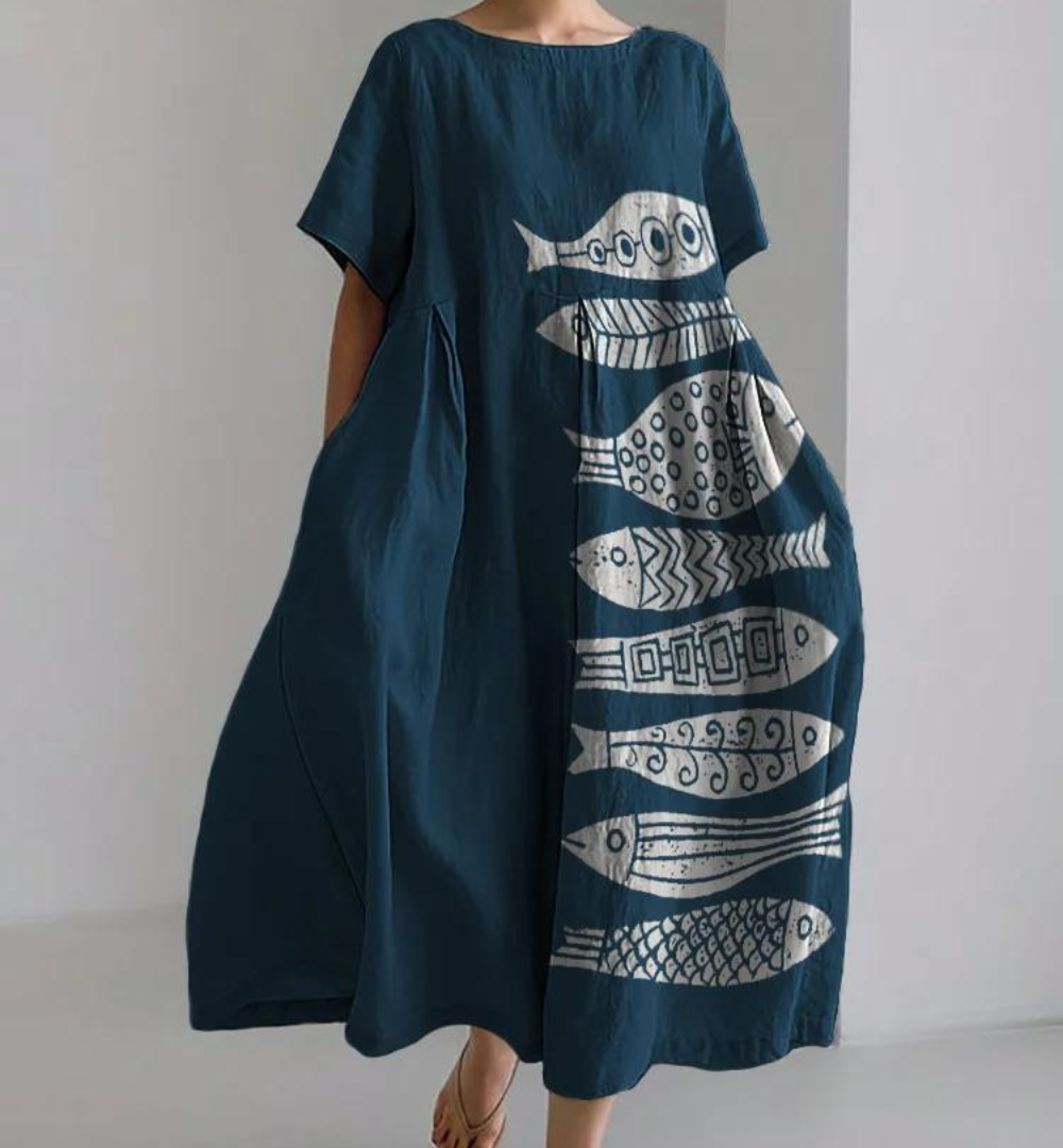 Kelie - Boho Print Loose Dress