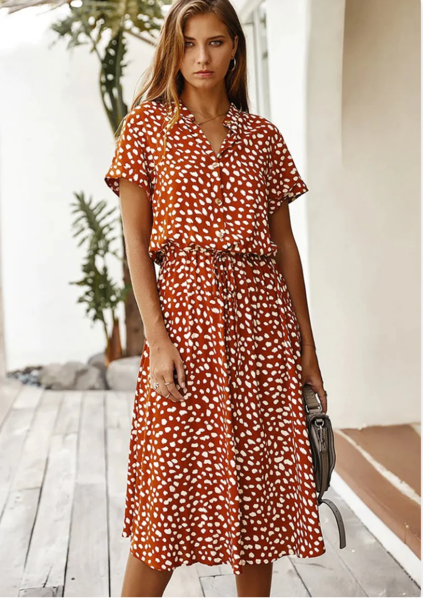 Velma - Polka Dot Midi Dress