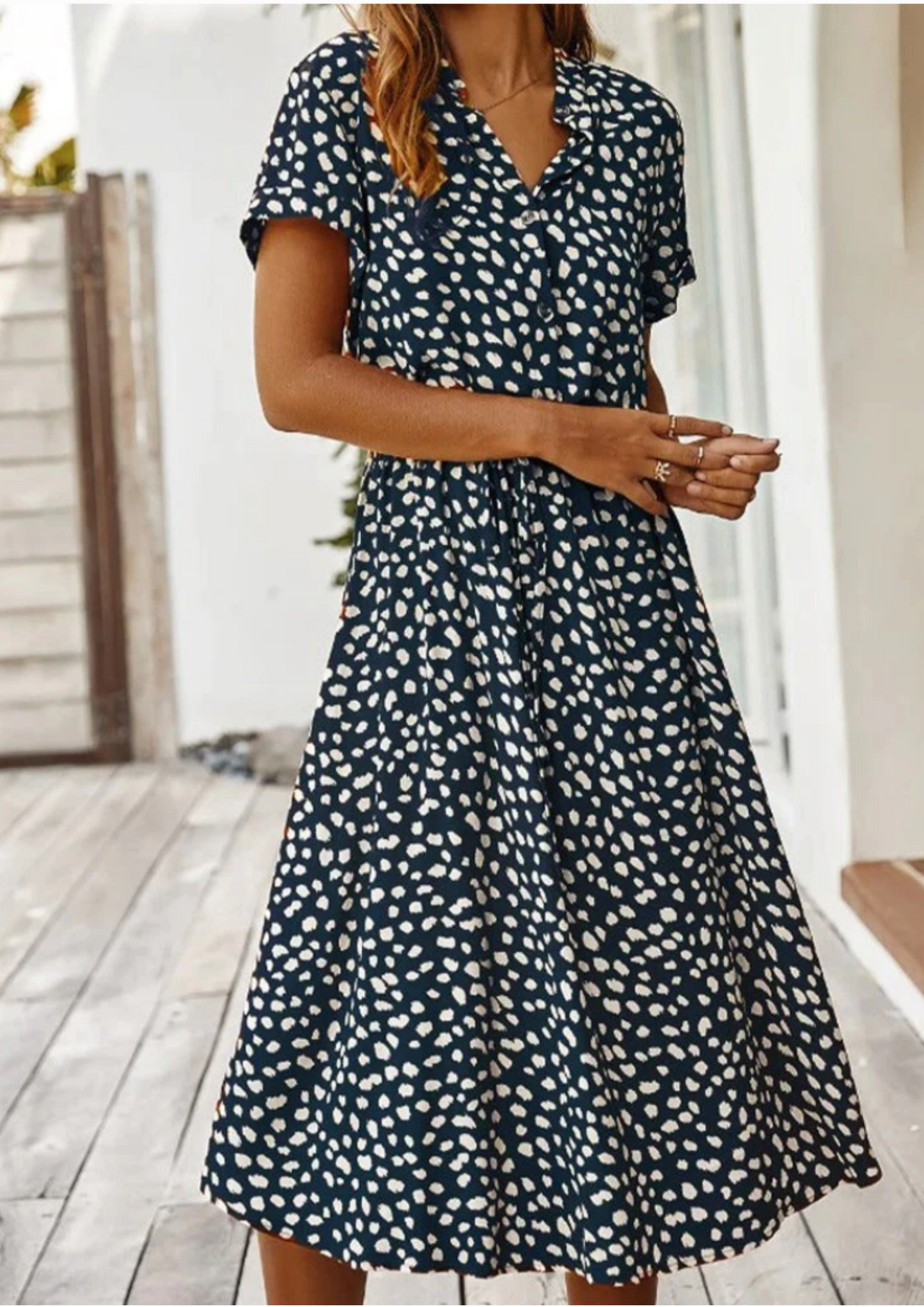 Velma - Polka Dot Midi Dress