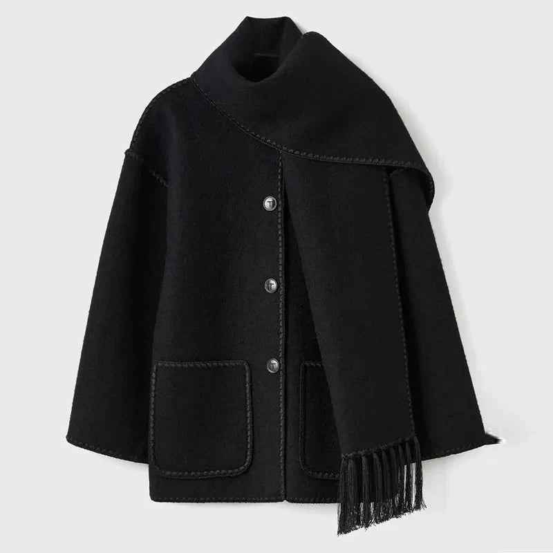 Sophia - Fringe Scarf Jacket