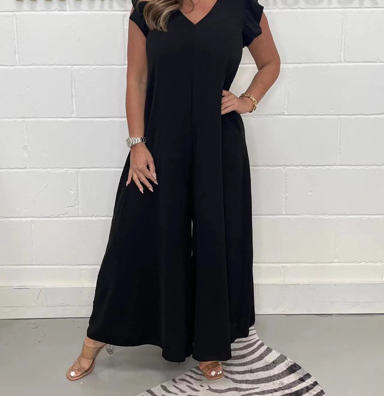 ROMIE™ | RUFFLED WIDE-LEG JUMPSUIT