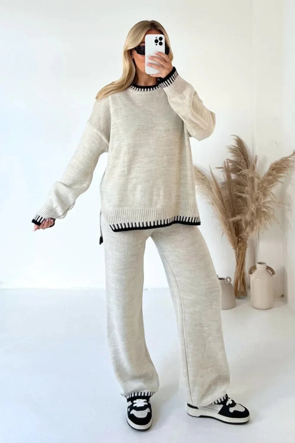 Snowh - Stripe Knit Two Piece