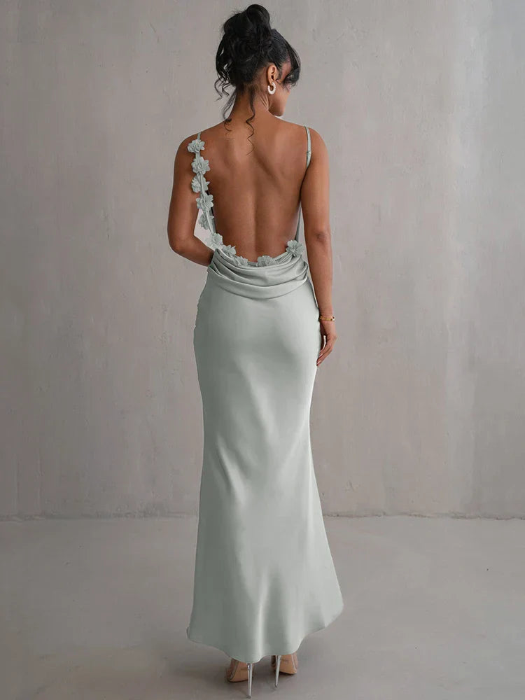 Irish - Floral Backless Maxi Dress