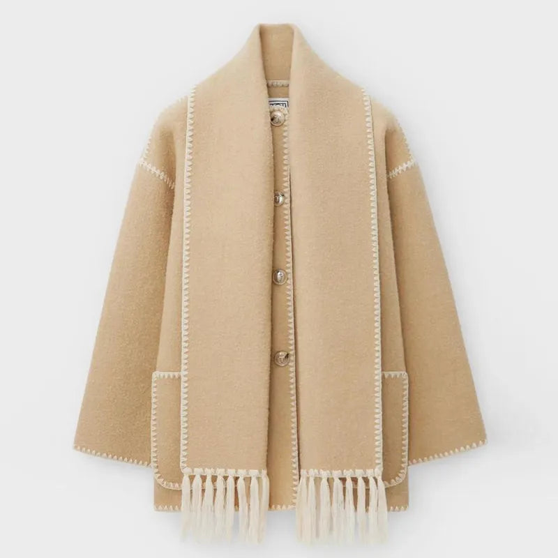 Sophia - Fringe Scarf Jacket