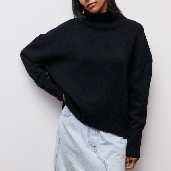 Sage - Knitted turtleneck sweater