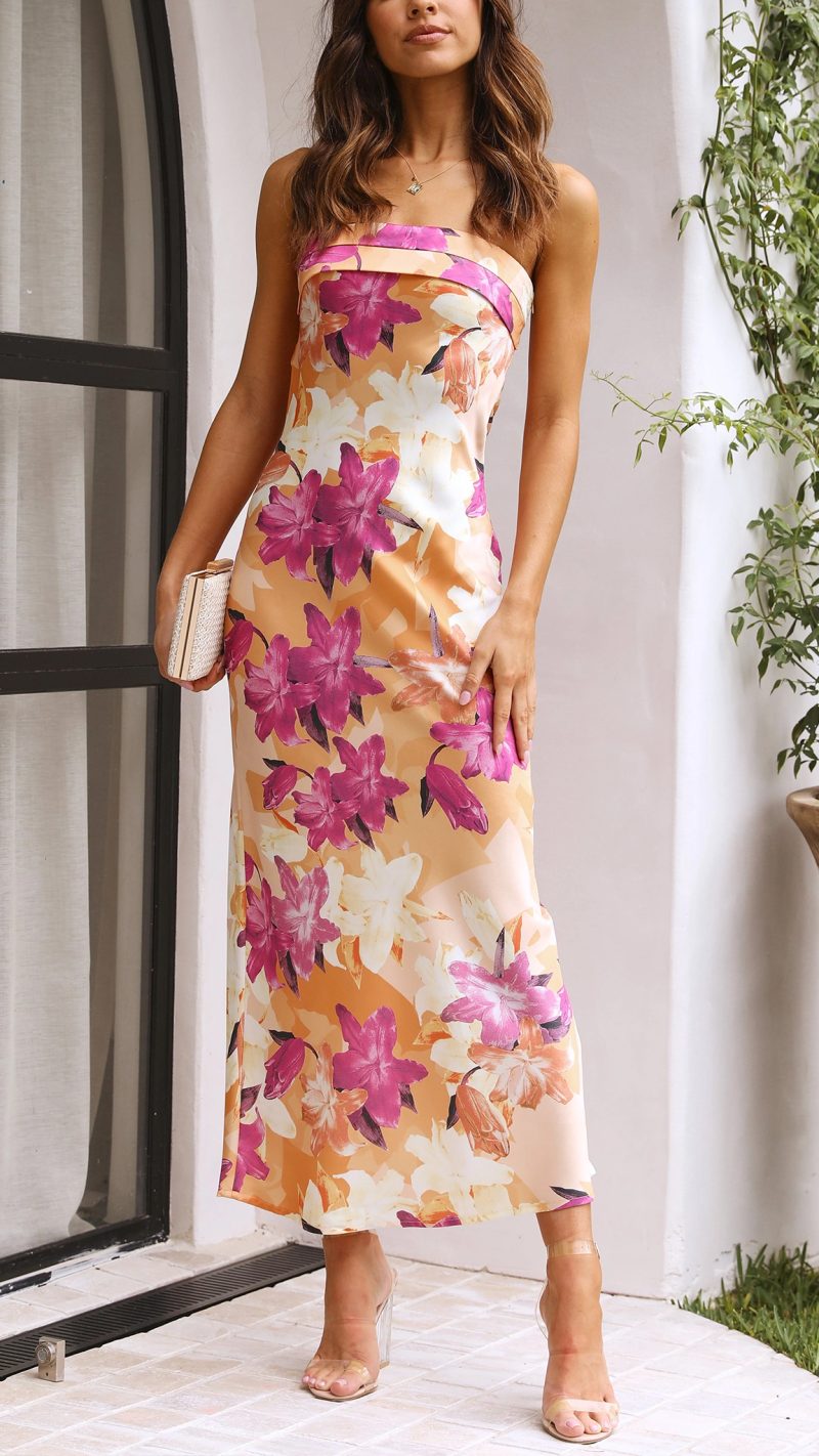 Calista - Sleeveless Floral Maxi Dress