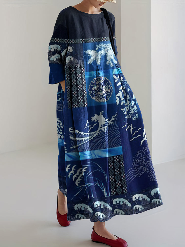 Cici - Japanese Art Print Dress