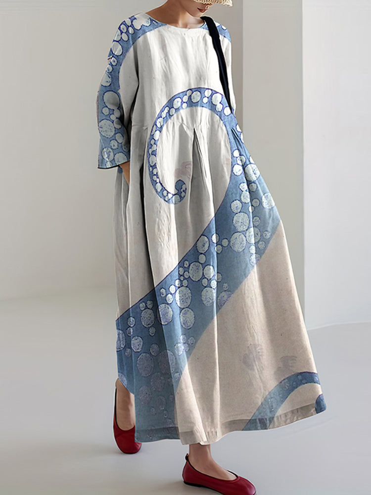 Ely - Japanese Art Print Dress