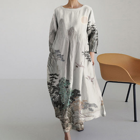 Lorie - Japanese Art Print Dress