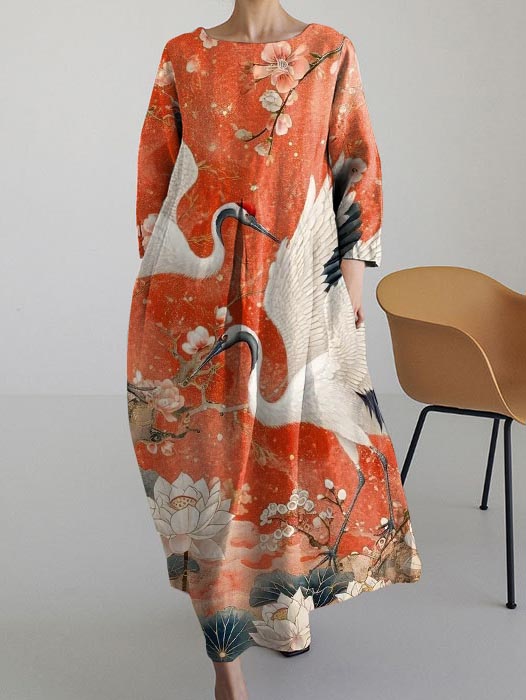 Christy - Japanese Art Print Dress