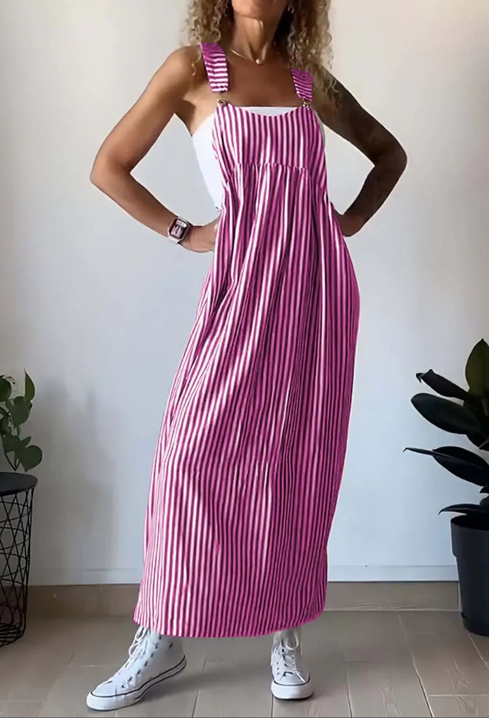 AVA STRIPPED MAXI DRESS