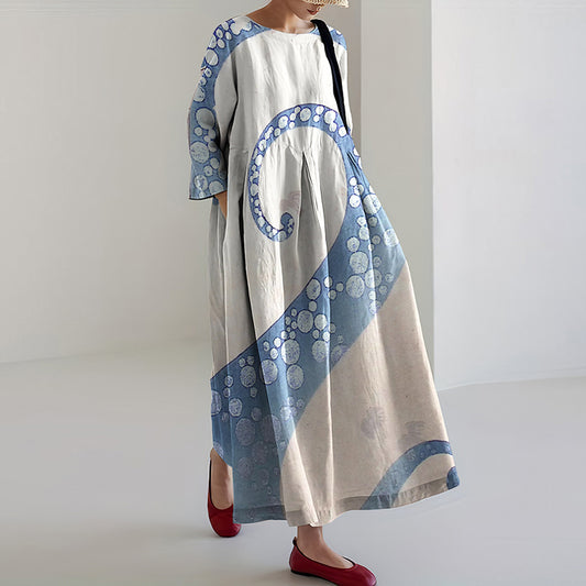 Ely - Japanese Art Print Dress