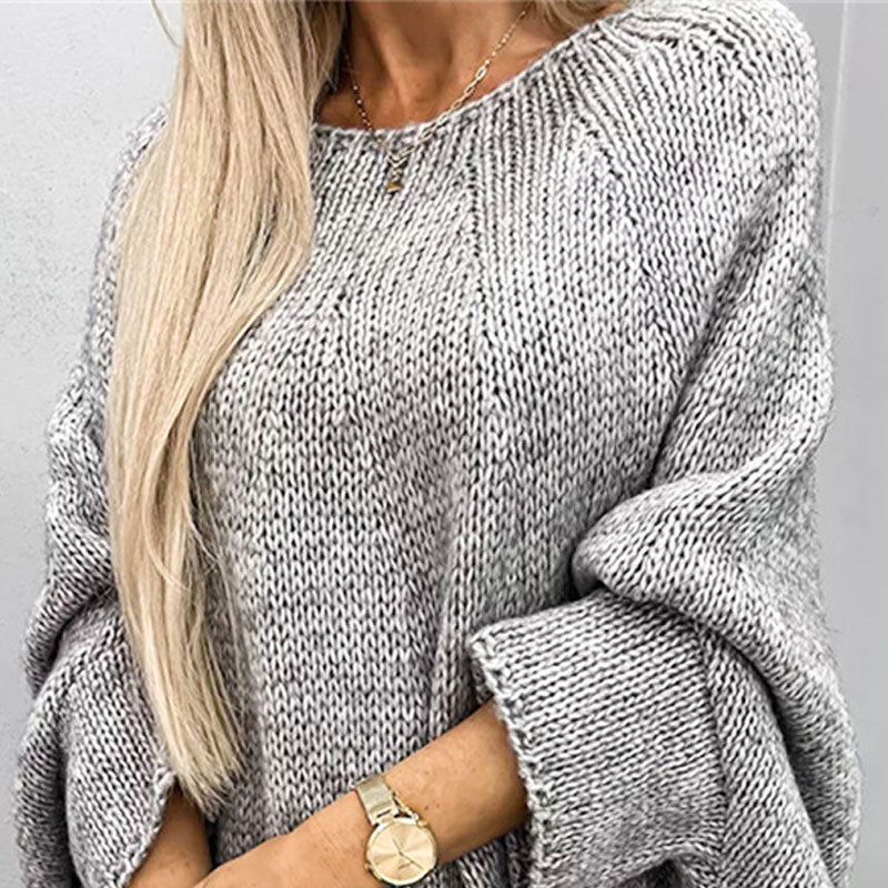 Celia - Elegant Knitted Cape Sweater