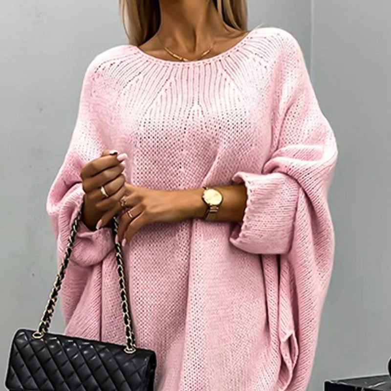 Celia - Elegant Knitted Cape Sweater