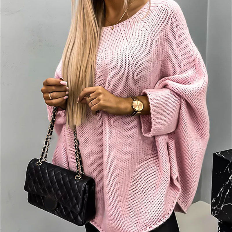 Celia - Elegant Knitted Cape Sweater