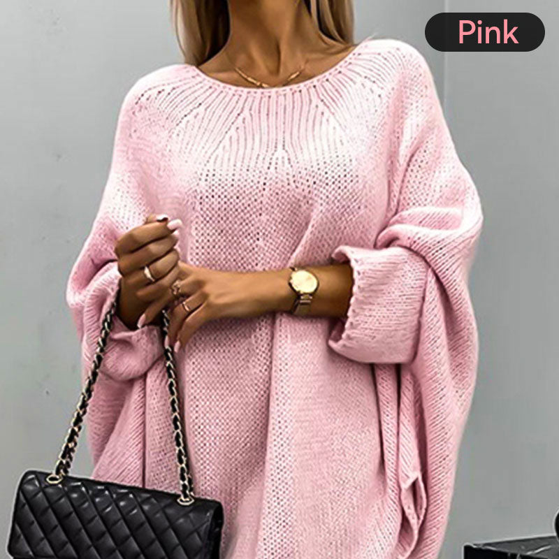 Celia - Elegant Knitted Cape Sweater